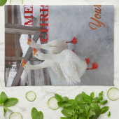 Linge De Cuisine Oie blanche (Plié)