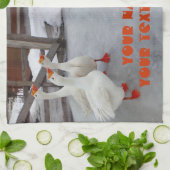 Linge De Cuisine Oie blanche (Plié)