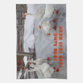 Linge De Cuisine Oie blanche (Vertical)