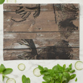 Linge De Cuisine Oie de bois rustique (Plié)