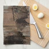 Linge De Cuisine Oie de bois rustique (Quart Plié)