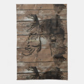 Linge De Cuisine Oie de bois rustique (Vertical)