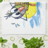 Linge De Cuisine Oiseau blanc mignon sur flotteur (Plié)