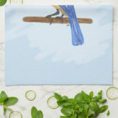 Linge De Cuisine Oiseau bleu (Plié)