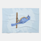 Linge De Cuisine Oiseau bleu (Horizontal)