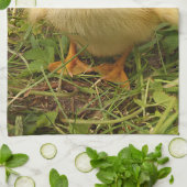 Linge De Cuisine oiseau, canard, canard, jaune, nature, mignonette, (Plié)