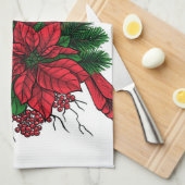 Linge De Cuisine Oiseau cardinal, illustration de Noël (Quart Plié)