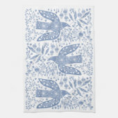 Linge De Cuisine Oiseau Colombe Bleu (Vertical)
