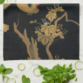 Linge De Cuisine Oiseau de coq d'or Classique japonais Antique (Plié)