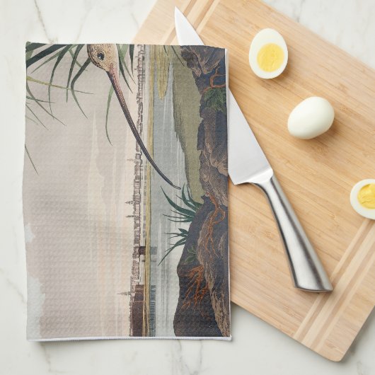 Linge De Cuisine Oiseau de Courlis à long bec Audubon (Quart Plié)