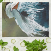 Linge De Cuisine Oiseau de héron bleu (Plié)