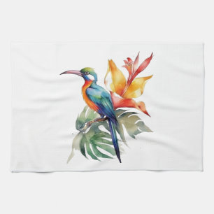 Linge De Cuisine Oiseau de Paradis, oiseau de fantaisie coloré 'n f