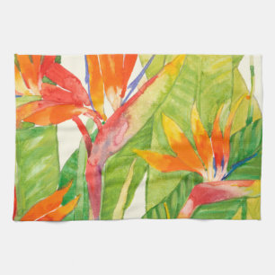 Linge De Cuisine Oiseau des fleurs   du paradis tropical