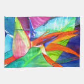 Linge De Cuisine Oiseau du Paradis Strelitzia fleur art tropical (Horizontal)
