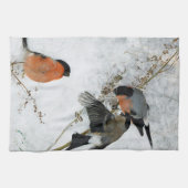 Linge De Cuisine Oiseau en Neige, Bruno Liljefors (Horizontal)