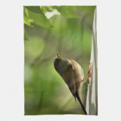 Linge De Cuisine Oiseau en vert feuille arrière - plan (Vertical)