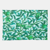Linge De Cuisine Oiseau et grenade Art Nouveau, Turquoise (Horizontal)