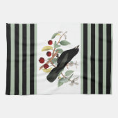 Linge De Cuisine Oiseau noir (Horizontal)
