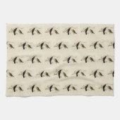 Linge De Cuisine Oiseau noir à ailes rouges - Oiseaux d'Amérique d' (Horizontal)