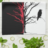 Linge De Cuisine Oiseau Noir Le Corbeau (Plié)