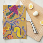 Linge De Cuisine Oiseau nordique (Quart Plié)