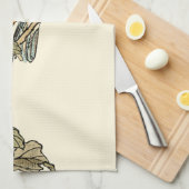 Linge De Cuisine Oiseau oriental perché sur la branche (Quart Plié)