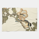 Linge De Cuisine Oiseau oriental perché sur la branche (Horizontal)