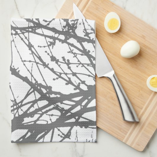 Linge De Cuisine Oiseau sur un érable (Quart Plié)