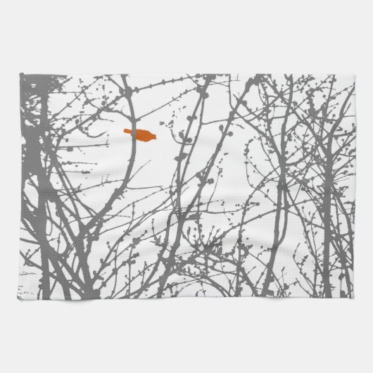 Linge De Cuisine Oiseau sur un érable (Horizontal)