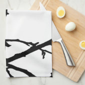 Linge De Cuisine Oiseau sur une branche (Quart Plié)