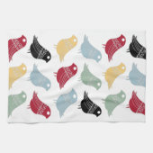 Linge De Cuisine Oiseaux Abstraits rétro Moderne du milieu du siècl (Horizontal)
