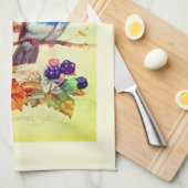 Linge De Cuisine Oiseaux bleus (Quart Plié)