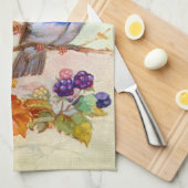 Linge De Cuisine Oiseaux bleus (Quart Plié)