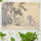 Linge De Cuisine Oiseaux, chat et chien, Itō Jakuchū (Plié)