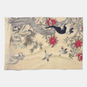 Linge De Cuisine Oiseaux, chat et chien, Itō Jakuchū (Horizontal)