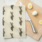 Linge De Cuisine Oiseaux d'Amérique du pic-rouge Audubon (Quart Plié)