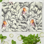 Linge De Cuisine Oiseaux dans les arbres (Plié)