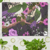 Linge De Cuisine Oiseaux dans les fleurs (Plié)
