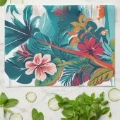 Linge De Cuisine Oiseaux de la verdure tropicale (Plié)