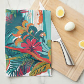 Linge De Cuisine Oiseaux de la verdure tropicale (Quart Plié)