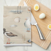 Linge De Cuisine Oiseaux de mer (Quart Plié)