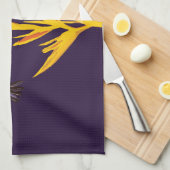 Linge De Cuisine Oiseaux de mer Fleur jaune (Quart Plié)