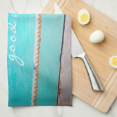 Linge De Cuisine Oiseaux de mer Turquoise Océan Photo Good Vibes (Quart Plié)