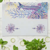 Linge De Cuisine oiseaux de noël (Plié)