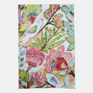 Linge De Cuisine Oiseaux de papier II