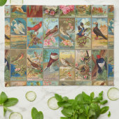 Linge De Cuisine Oiseaux du 19ème siècle des illustrations de (Plié)