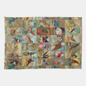 Linge De Cuisine Oiseaux du 19ème siècle des illustrations de (Horizontal)