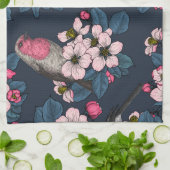 Linge De Cuisine Oiseaux et fleurs (Plié)