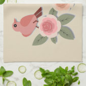 Linge De Cuisine Oiseaux et fleurs (Plié)