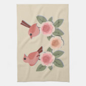 Linge De Cuisine Oiseaux et fleurs (Vertical)